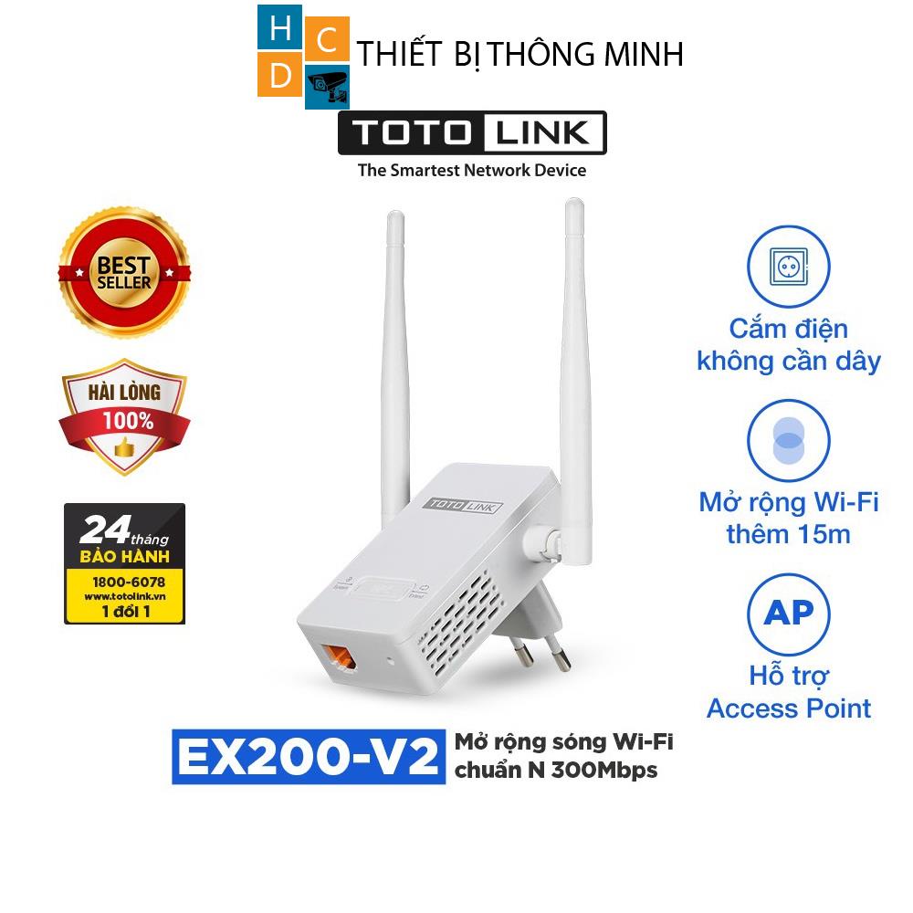 Repeater kích sóng wifi chuẩn N 300Mbps TOTOLINK EX200_V2