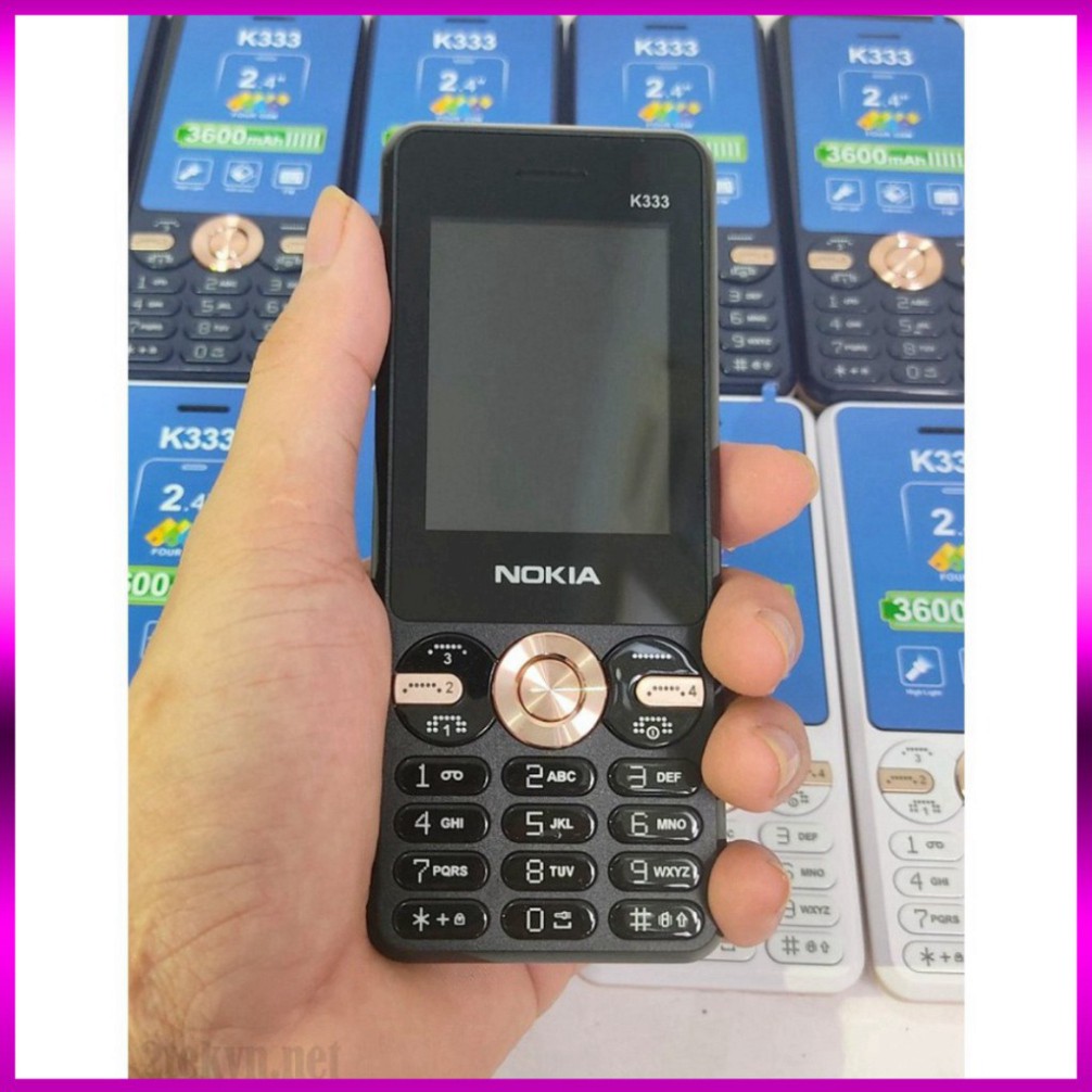 SALE NÀO CẢ NHÀ 50% Điện thoại 4 sim NOKIA K333 - Thiết kế nhỏ gọn, bảo hành 12 tháng SALE NÀO CẢ NHÀ 50%