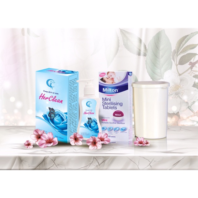 Bộ 3 món: gel rửa cốc nguyệt san, cốc khử trùng, 1 hộp viên khử trùng