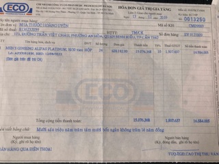Sâm Alipas Platinum - Chai 30 viên