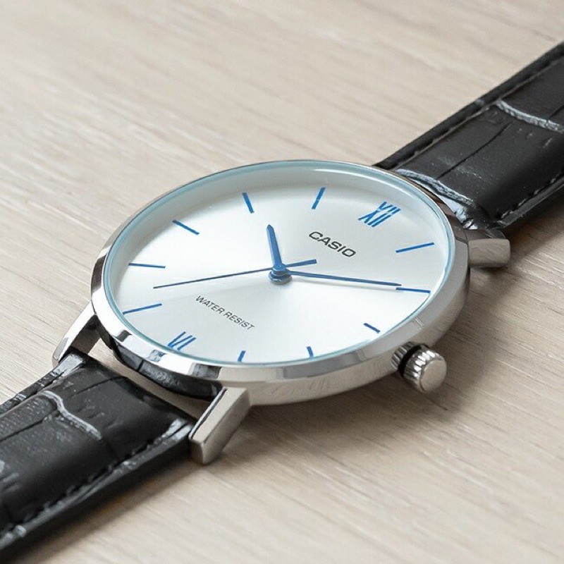 Đồng hồ đôi nam nữ dây da Casio Anh Khuê MTP/LTP VT01L-7B1