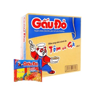  Sỉ thùng 30 gói mì gấu đỏ tôm gà  sợi phở  thịt bằm  chua cay 