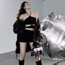 Áo yếm nữ HAGA áo croptop buộc dây khoét eo AYKS24