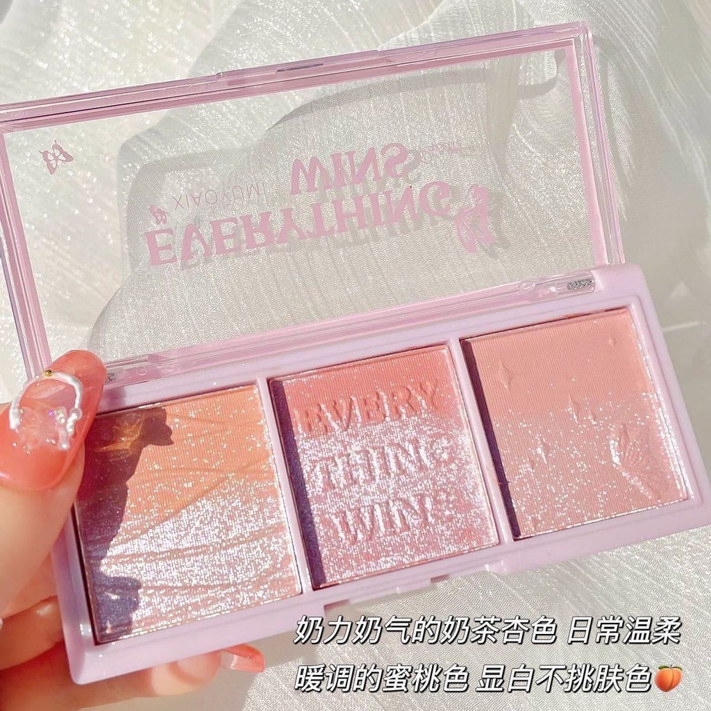 Bảng Phấn Má Hồng 3 Màu Sắc Làm Sáng Tự Nhiên