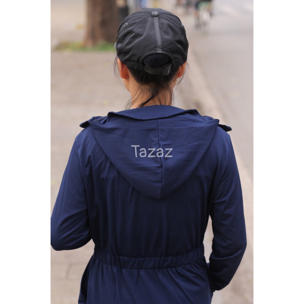 Áo chống nắng dài nữ toàn thân xuất nhật vải thun lạnh nhật dạng hạt mềm, mát, chống uv,hai túi ngoài có khóa kéo TZ02 | BigBuy360 - bigbuy360.vn