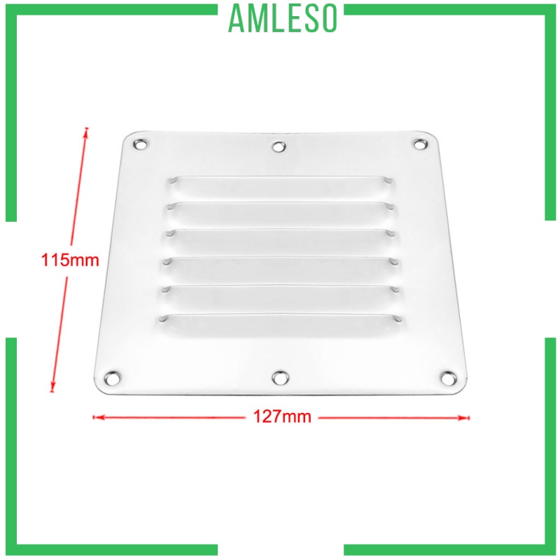 [AMLESO] 127x115mm Stainless Steel Air Vent Ventilation Louver Square Shaped Venting
