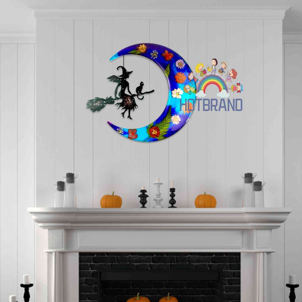 Khuôn Silicone Tạo Hình Làm Mặt Trăng / Phù Thủy Trang Trí Halloween DIY