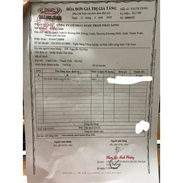 TIỀN ĐÌNH NHẤT LONG