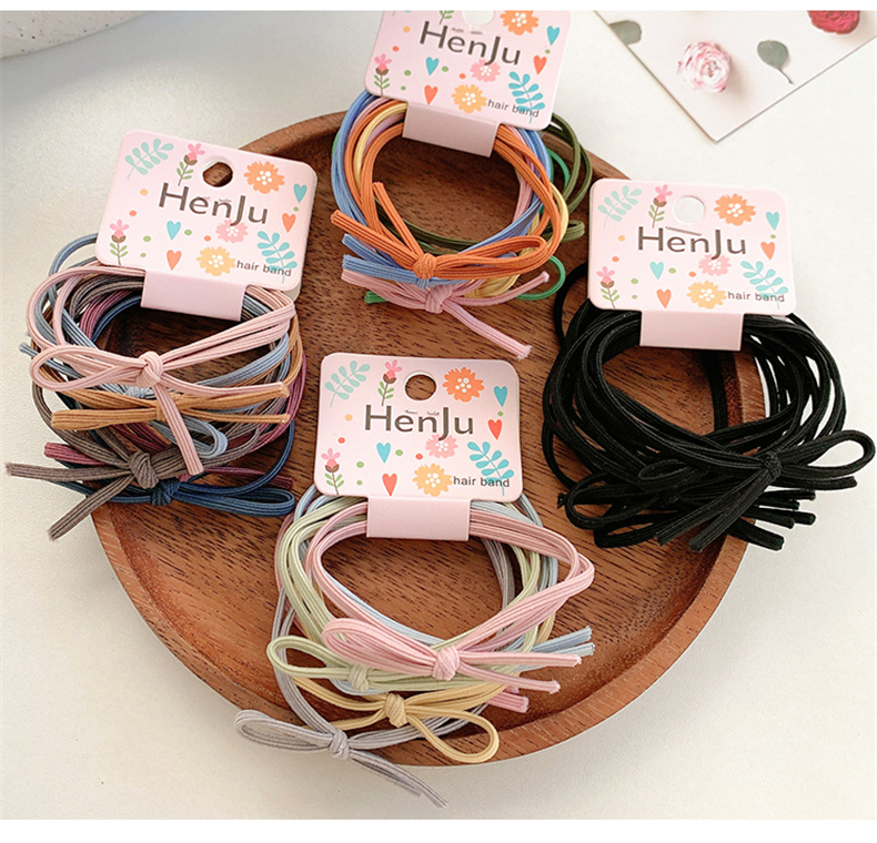 Set 6 Dây Buộc Tóc Đơn Giản Dễ Thương Phong Cách Hàn Quốc Cho Nữ