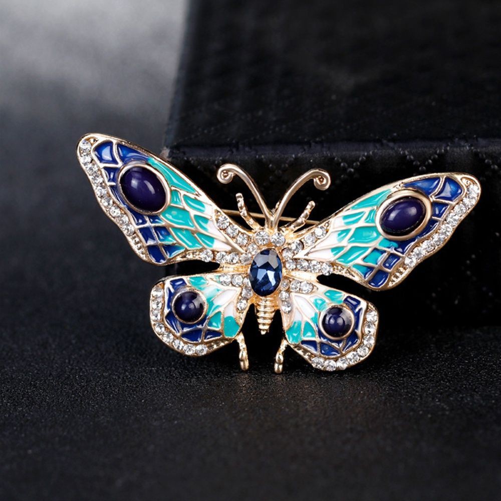 Trâm cài áo hình bướm đính đá giả thời trang