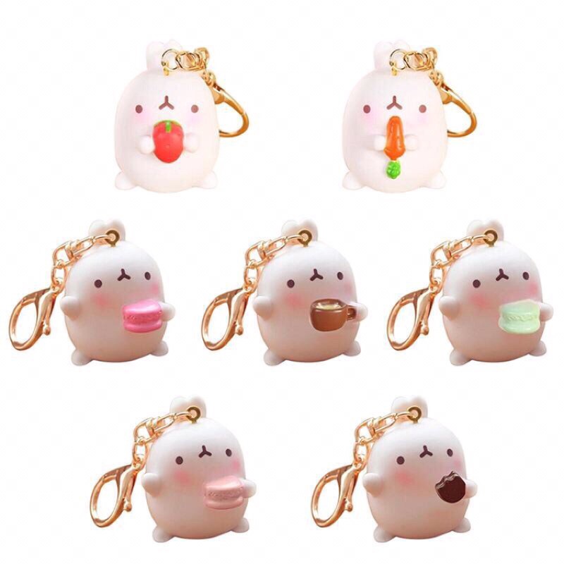 Móc khoá cứng đẹp thỏ molang cute rabbit keychain