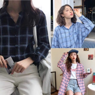 [Có Sẵn] Áo sơ mi dài tay sọc cảo siêu đẹppp-Có 3 màu