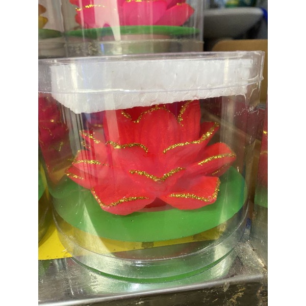 Đèn sáp hoa sen cảm ứng ánh sáng 7 màu