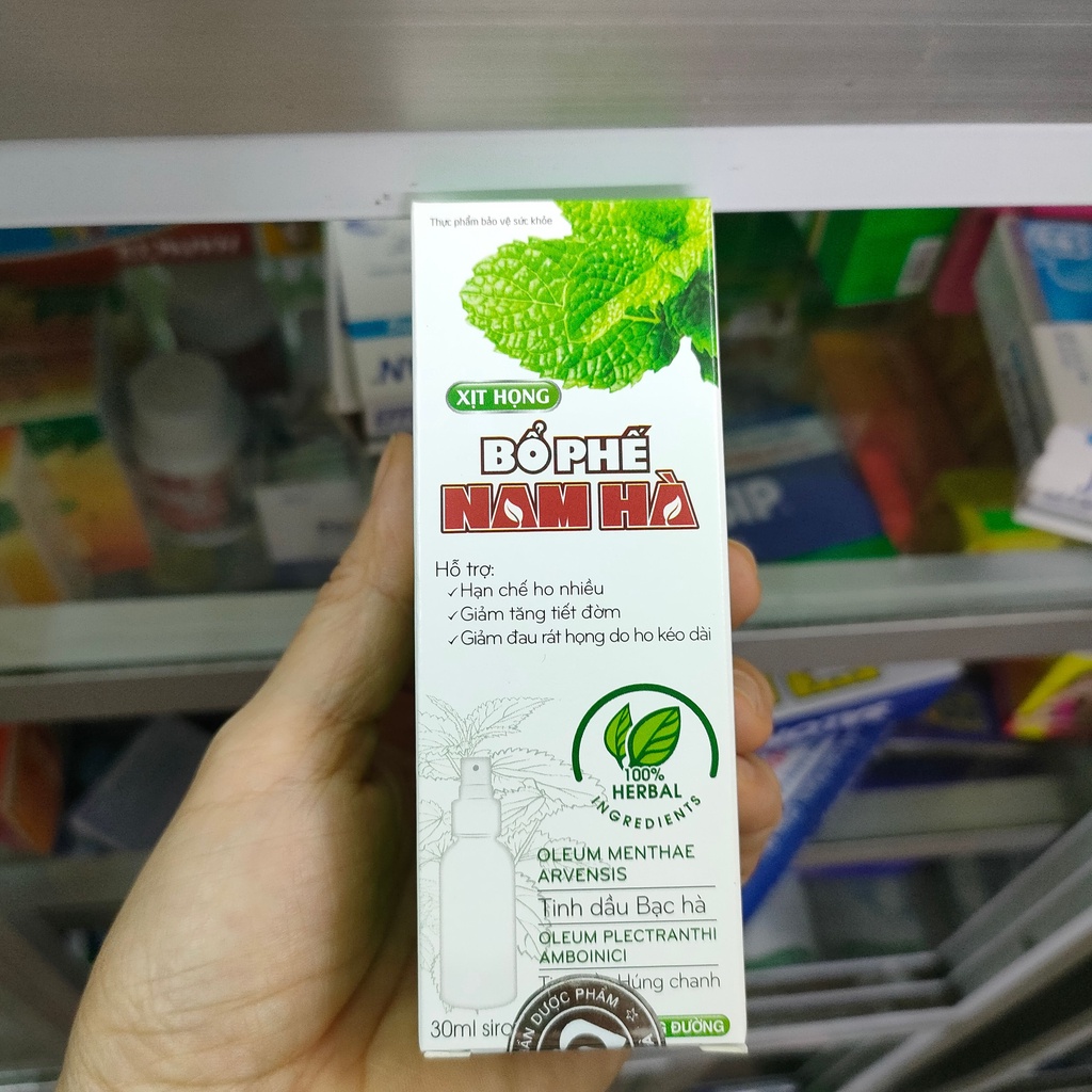 Xịt Họng Bổ Phế Nam Hà giảm đau rát họng do ho kéo dài