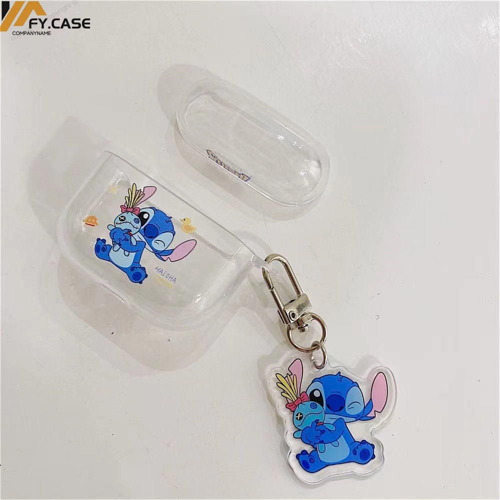 Vỏ Bảo Vệ Hộp Sạc Tai Nghe Airpod 1 2 3 Pro Bằng Silicon Chống Sốc Hình Stitch Dễ Thương