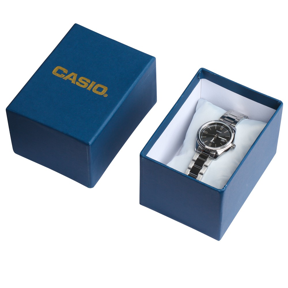 Đồng Hồ Nữ Casio LTP-1302D-1A1VDF Mặt đen - Dây kim loại