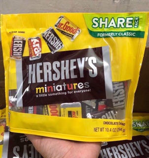 Socola Hershey’s Nuggets & Miniatures trứ danh Mỹ về gói 300g dễ dùng đủ mùi