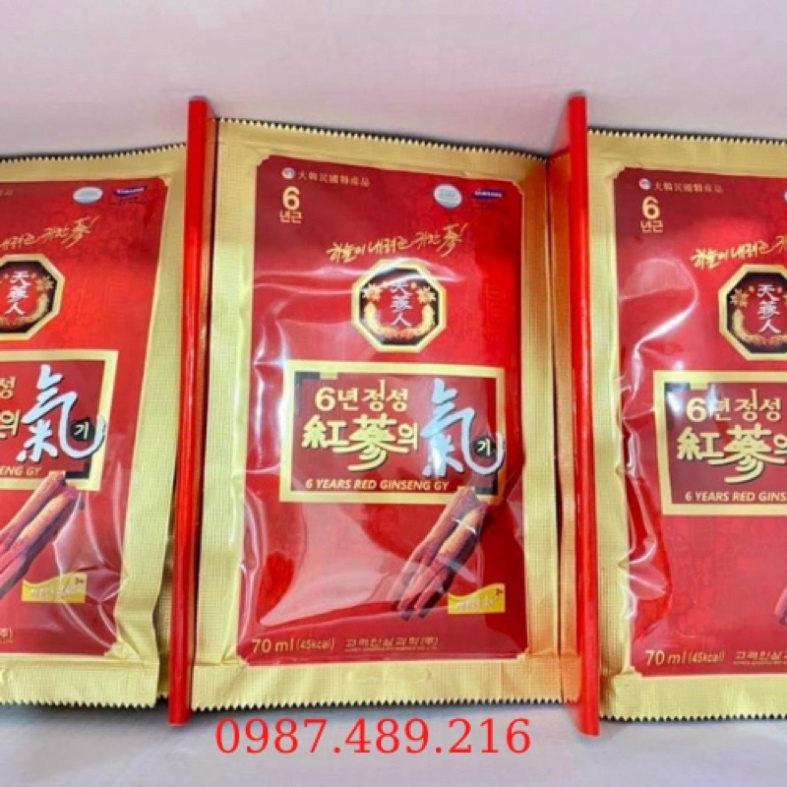 Nước ép hồng sâm 6 năm tuổi dạng 30 gói x70ml [ Hàng Mới Về ]