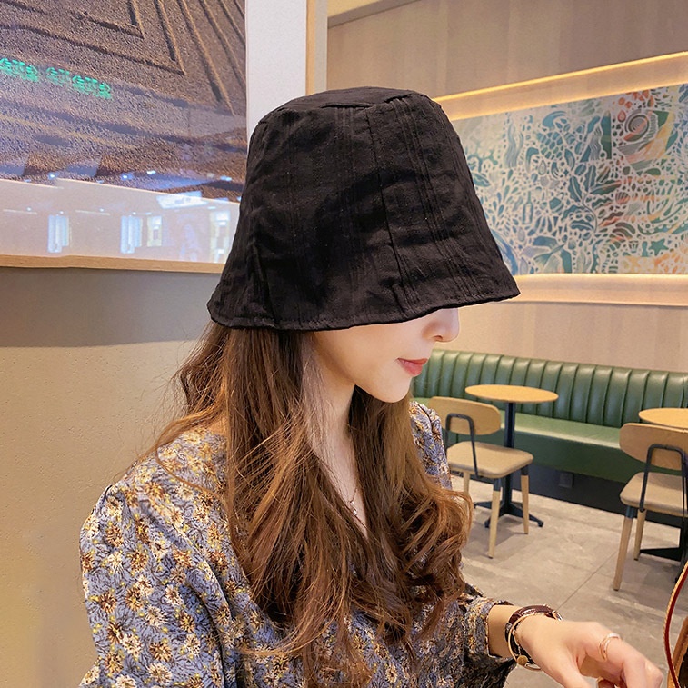 Nón Vải Ngư Dân Voan Vân Dọc Mũ Chống Nắng L2171
