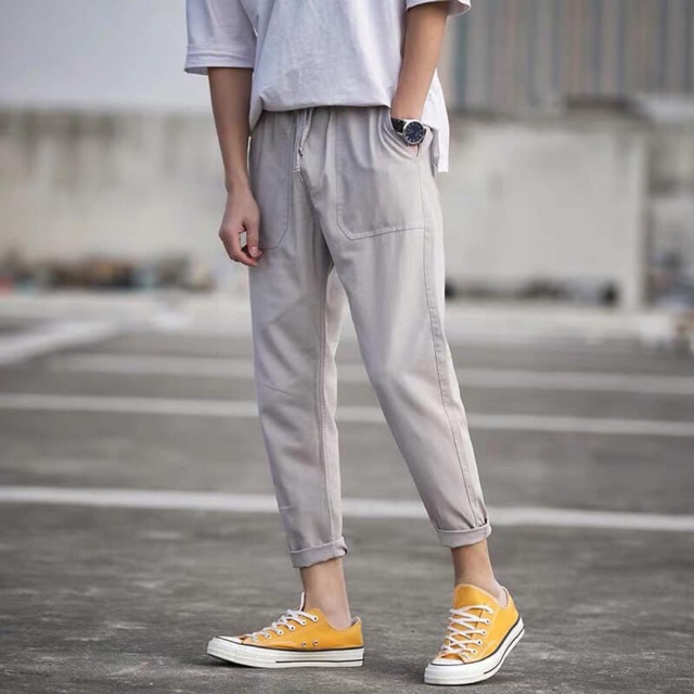 Quần kaki trơn thời trang unisex nam nữ