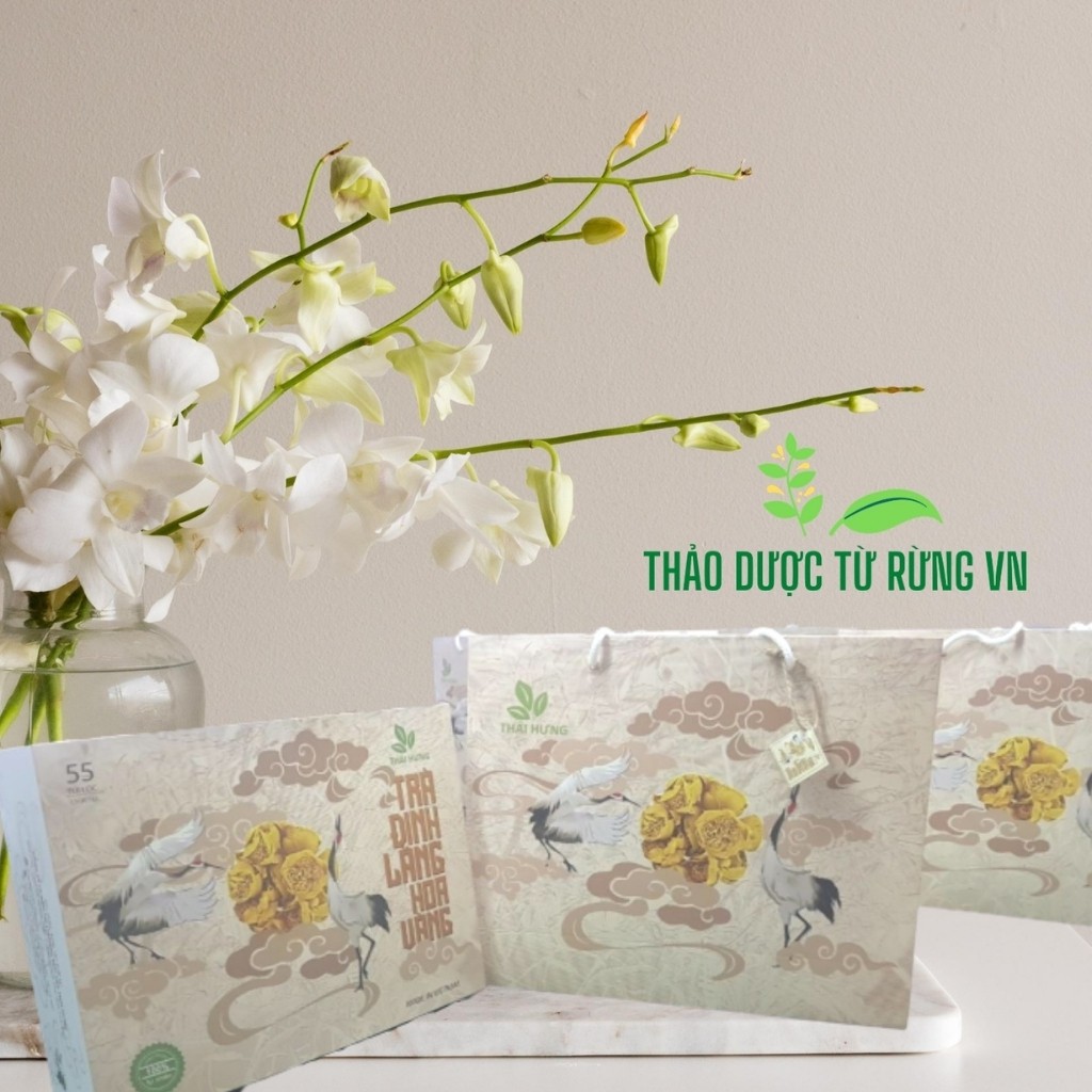 Trà Đinh Lăng Hoa Vàng Thái Hưng Cao Cấp Tăng Cường Sức Khỏe 55 Túi Lọc 2,5g