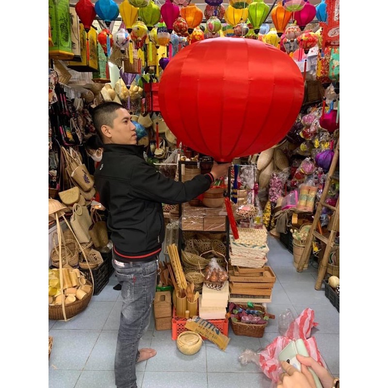 Đèn lồng phố hội vải phi bóng size đại trang trí nhà cửa và treo tết