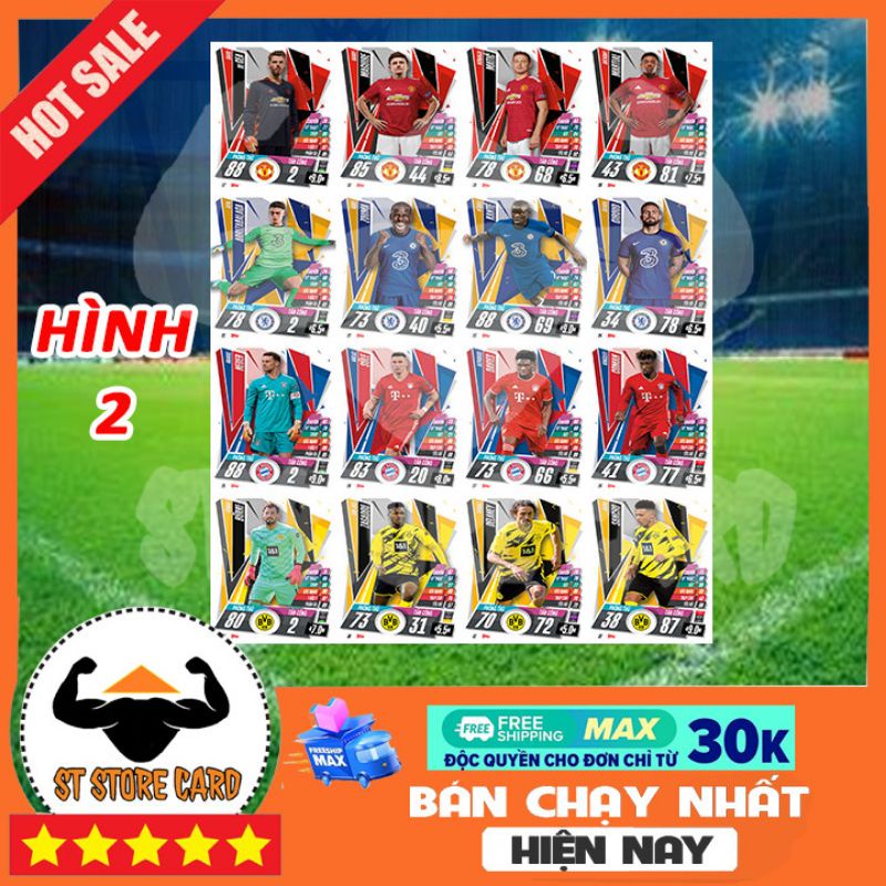 Thẻ cầu thủ bóng đá UCL 2020/21 size Poca Match Attax thẻ in custom ST STORE CARD