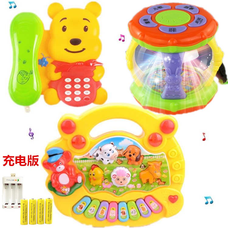 ✑◄Toys, đồ chơi trẻ em, đàn organ điện tử âm nhạc, piano, vỗ, trống, chiếu, tay, thoại di động