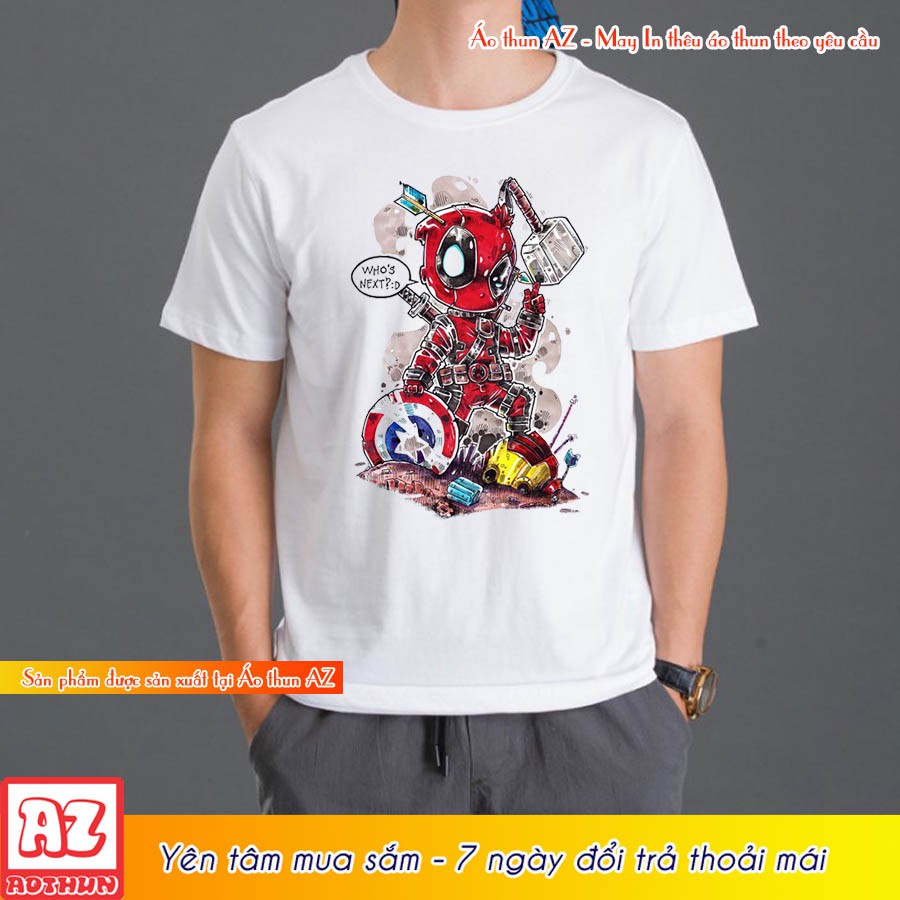 Áo thun Marvel in hình DeadPool - Form Rộng BigSize AZ F1869