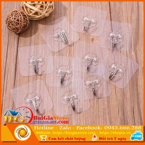 10 cái móc dán treo tường chịu lực