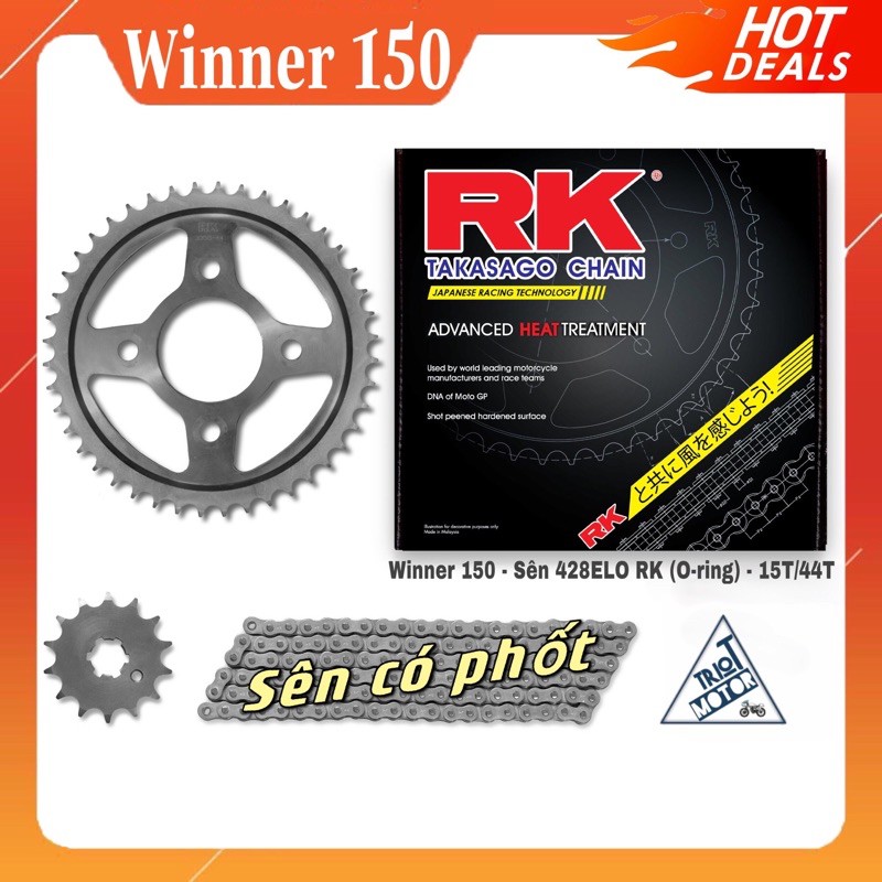 Nhông Sên Dĩa NSD Winner 150 có phốt RK ELO chính hãng