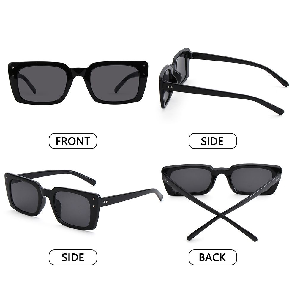 Kính mát hình chữ nhật chống tia UV400 phong cách cổ điển thời trang cho nữ