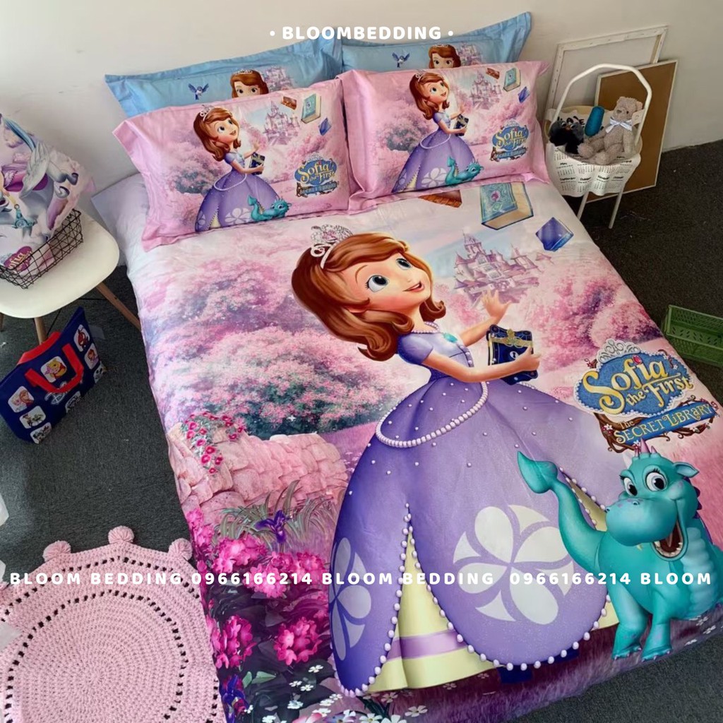 Bộ Chăn Ga Gối Disney 4 Món cho bé - Công chúa Sofia
