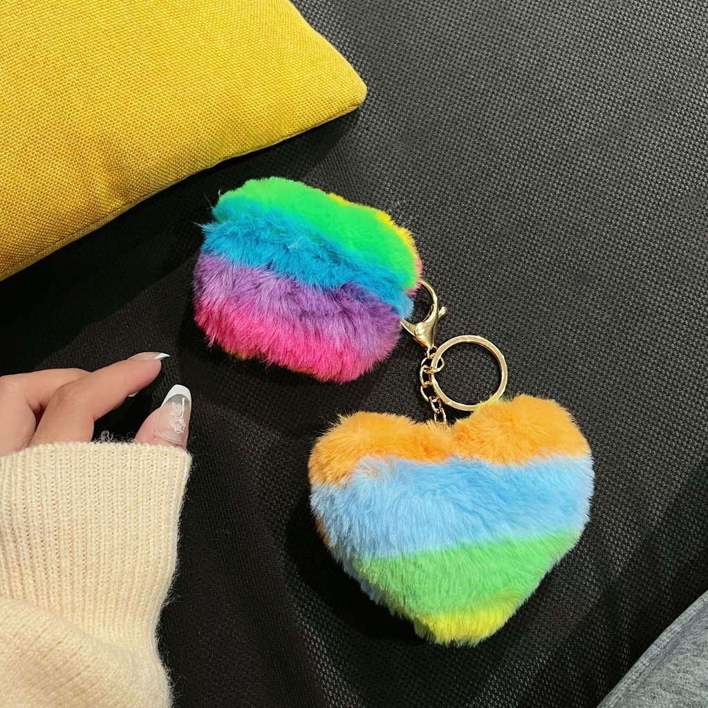 Vỏ Bảo Vệ Hộp Sạc Tai Nghe AirPods 1 2 3 Pro2 2022 Kết Nối Bluetooth Không Dây Chất Liệu Tpu Mềm Chống Trầy Xước Hình Trái Tim Màu Cầu Vồng