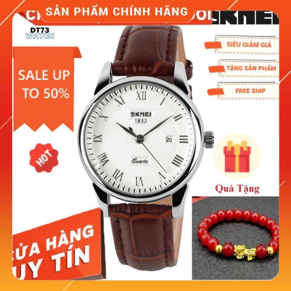 Đồng hồ nữ dây da SKMIE,Doanh nhân Đồng hồ thạch anh Thời trang mới Dây da không thấm nước