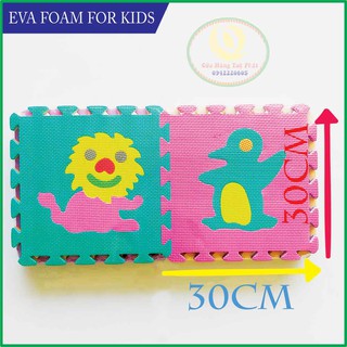 Thảm Xốp Cho Bé  30×30×1cm CHỬ CÁI , SỐ, CÁC HÌNH, TRƠN ( hàng cao cấp 10MIÊNG/BỘ)