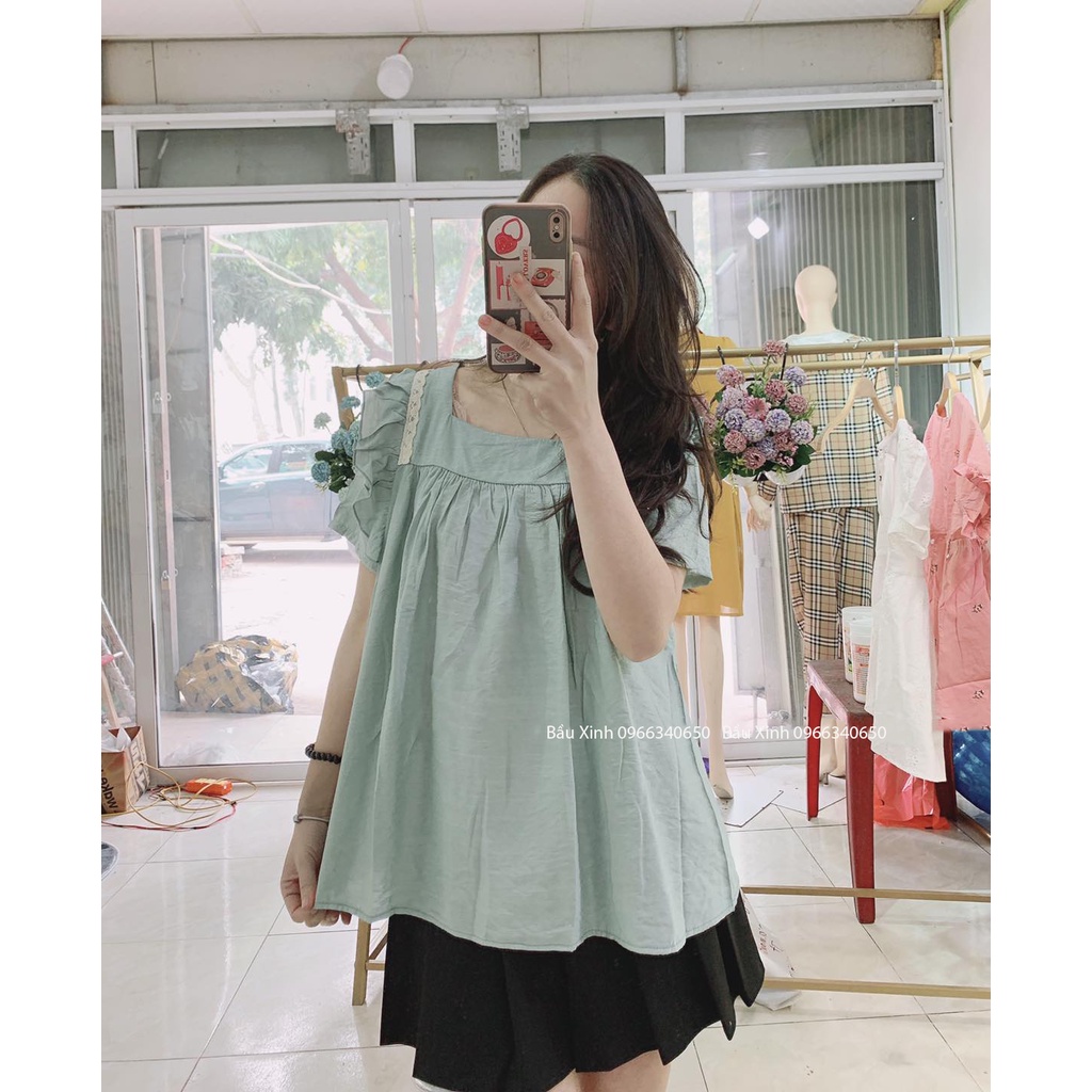 Áo bầu công sở,  áo babydoll bầu thời trang
