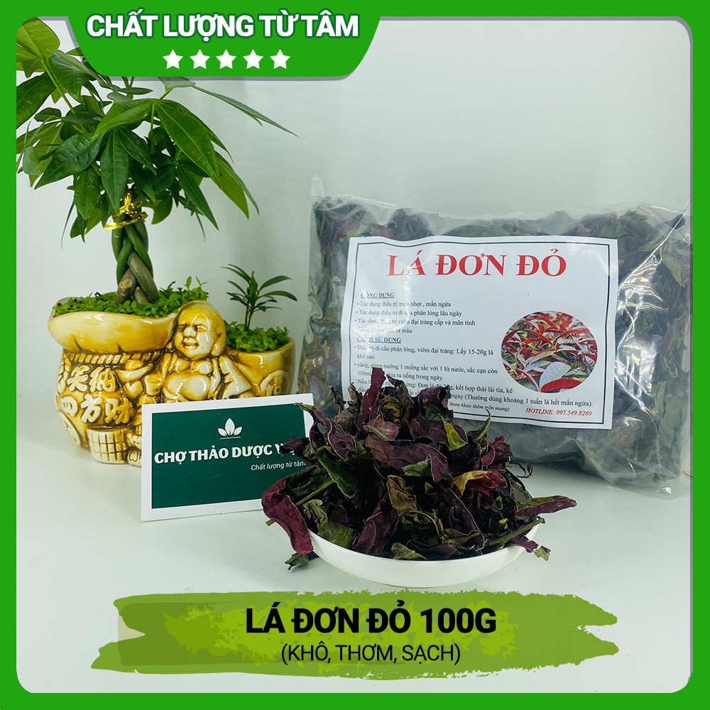100gr Lá Đơn Đỏ (Khô, Thơm, Sạch)