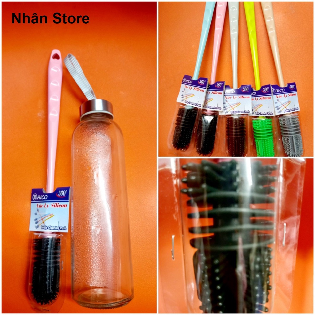 Cây cọ rửa ly cốc - Cây vệ sinh ly cốc làm từ silicon siêu dẻo