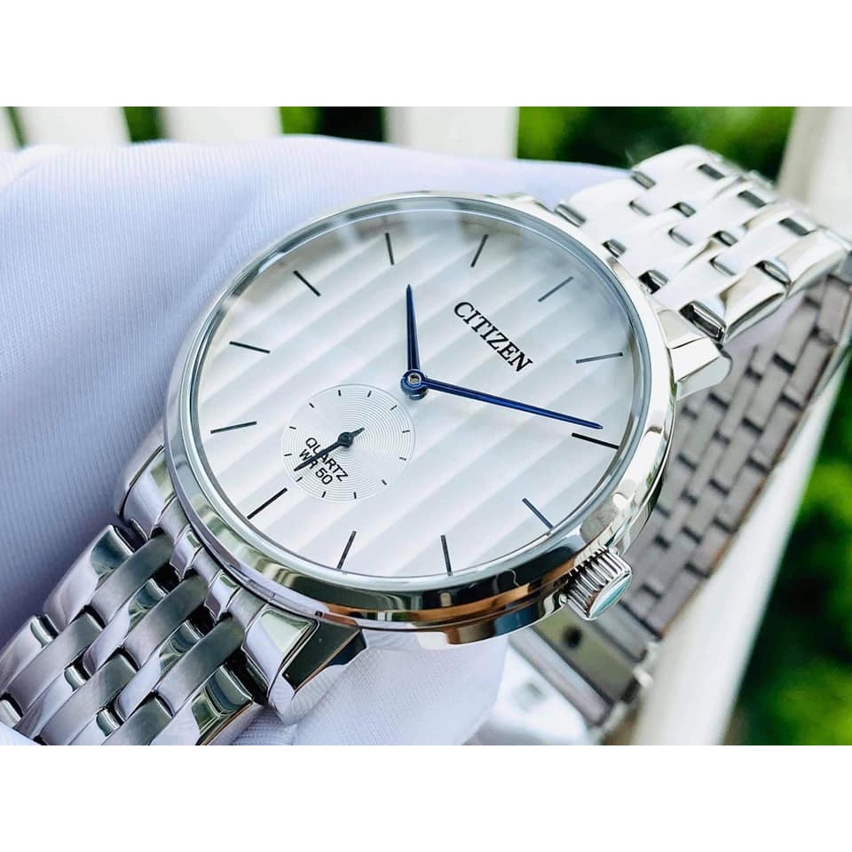 Đồng hồ Nam chính hãng Citizen BE9170-56A Mặt trắng,Kim xanh-Máy Pin Quartz-Dây kim loại cao cấp-Size 39mm