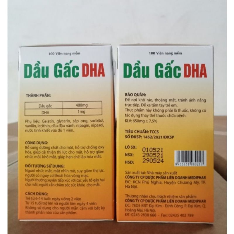 Dầu gấc DHA đẹp da chống lão hóa, nhức mắt ,khô mắt, mỏi mắt