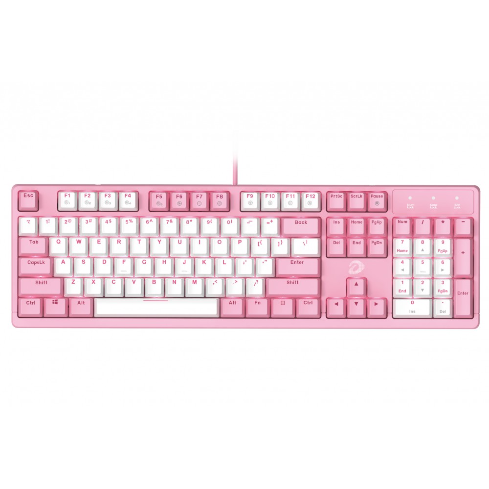 [Mã 33ELSALE hoàn 7% đơn 300K] Bàn phím cơ Gaming DAREU EK1280s PINK-WHITE 104KEY (PINK LED, Blue/ Brown/ Red D switch)