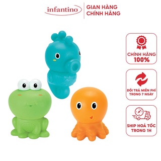 Set 3 Đồ Chơi Nhà Tắm Phun Nước INFANTINO Chất Liệu ABS Không Chứ BPA An