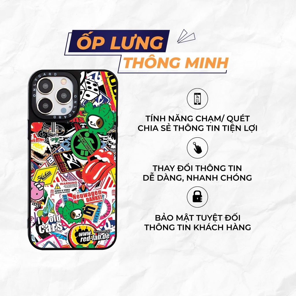 Ốp lưng thông minh ONLYCARD_WARNING_54/Dành cho các dòng IPhone 7/7plus/8/8plus/x/xr/xs/11/12/13/pro/promax