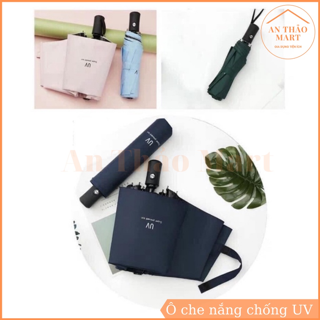 Ô che nắng che mưa, dù cầm tay gấp gọn chống tia UV hiệu quả
