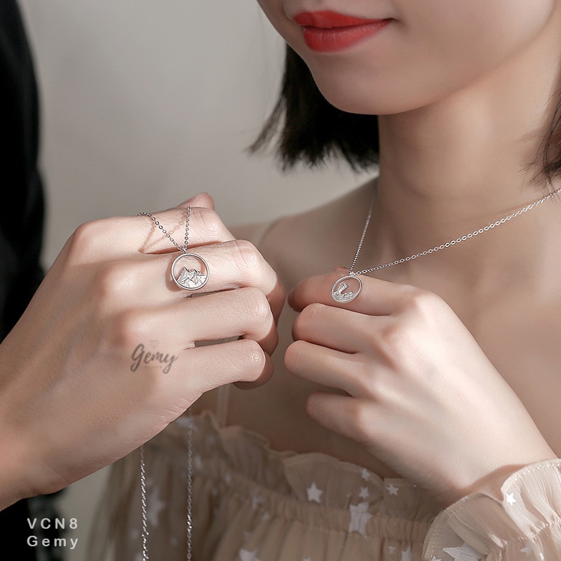 Vòng cổ đôi dây chuyền nam nữ Moutian 2 mẫu mới bạc 925 | GEMY SILVER VCN8