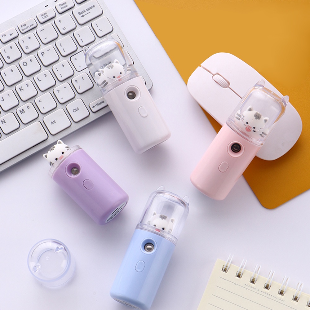 Máy phun sương FOREVERLILY tạo độ ẩm mini có đèn led sạc bằng cổng USB