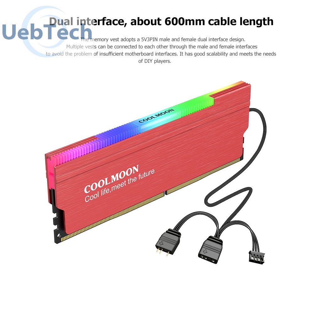 Quạt tản nhiệt làm mát máy tính COOLMOON CR-D134S ARGB RAM