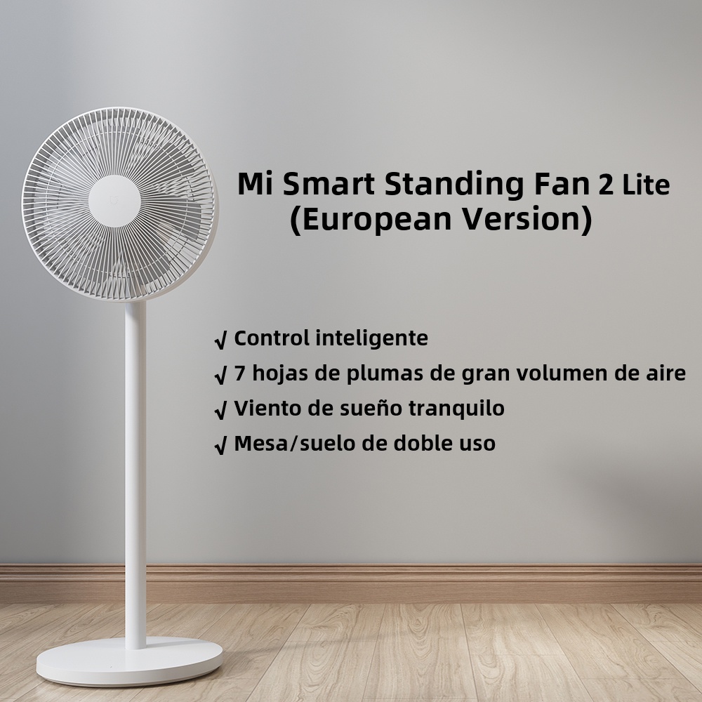 Quạt đứng thông minh Xiaomi Mi Smart Standing Fan 2 Lite JLLDS01XY - Công suất 45W 3 chế độ gió sử dụng với