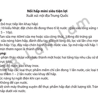 Nồi hấp mini tiện lợi